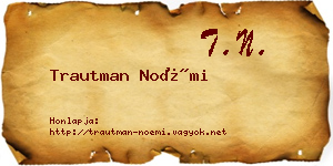 Trautman Noémi névjegykártya